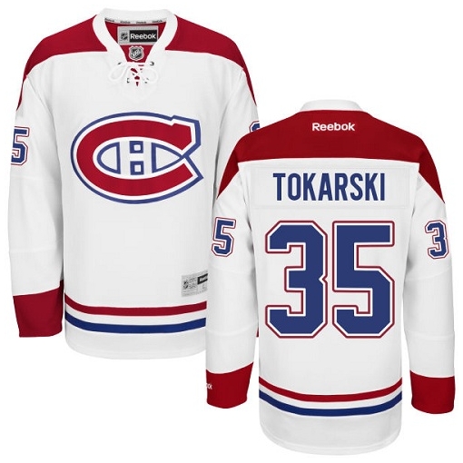 Dustin Tokarski Reebok Montreal Canadiens Premier White Away NHL Jersey