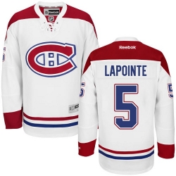 Guy Lapointe Reebok Montreal Canadiens Authentic White Away NHL Jersey