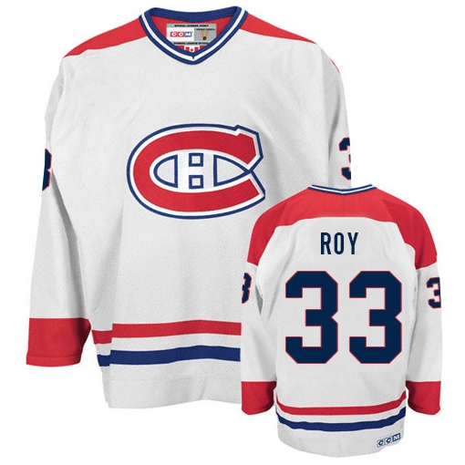 Patrick Roy CCM Montreal Canadiens Authentic White Throwback NHL Jersey