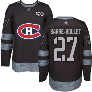 Alex Barre-Boulet Men's Montreal Canadiens Authentic Black 1917-2017 100th Anniversary Jersey