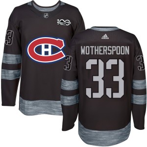 Tyler Wotherspoon Men's Montreal Canadiens Authentic Black 1917-2017 100th Anniversary Jersey