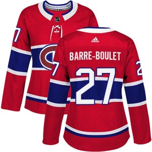 Alex Barre-Boulet Women's Adidas Montreal Canadiens Authentic Red Home Jersey