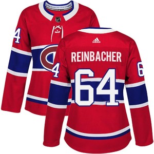 David Reinbacher Women's Adidas Montreal Canadiens Authentic Red Home Jersey