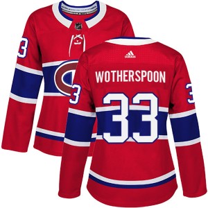 Tyler Wotherspoon Women's Adidas Montreal Canadiens Authentic Red Home Jersey