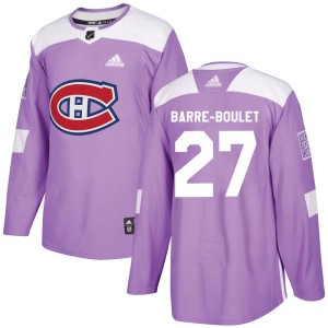 Alex Barre-Boulet Youth Adidas Montreal Canadiens Authentic Purple Fights Cancer Practice Jersey