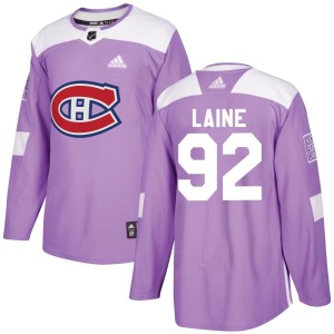 Patrik Laine Youth Adidas Montreal Canadiens Authentic Purple Fights Cancer Practice Jersey