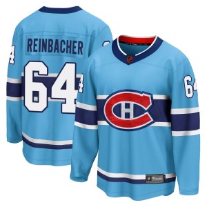 David Reinbacher Men's Fanatics Branded Montreal Canadiens Breakaway Light Blue Special Edition 2.0 Jersey