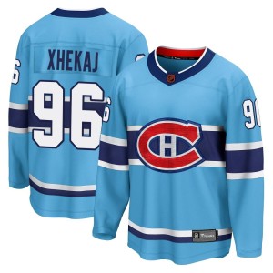 Florian Xhekaj Men's Fanatics Branded Montreal Canadiens Breakaway Light Blue Special Edition 2.0 Jersey