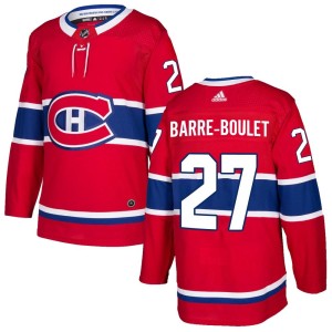 Alex Barre-Boulet Men's Adidas Montreal Canadiens Authentic Red Home Jersey