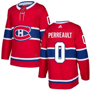 Jacob Perreault Men's Adidas Montreal Canadiens Authentic Red Home Jersey