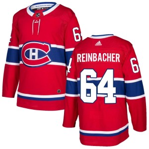 David Reinbacher Men's Adidas Montreal Canadiens Authentic Red Home Jersey