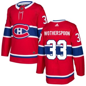 Tyler Wotherspoon Men's Adidas Montreal Canadiens Authentic Red Home Jersey