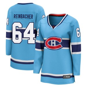 David Reinbacher Women's Fanatics Branded Montreal Canadiens Breakaway Light Blue Special Edition 2.0 Jersey