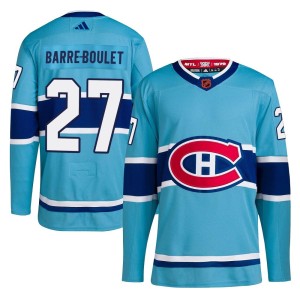 Alex Barre-Boulet Men's Adidas Montreal Canadiens Authentic Light Blue Reverse Retro 2.0 Jersey