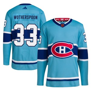 Tyler Wotherspoon Men's Adidas Montreal Canadiens Authentic Light Blue Reverse Retro 2.0 Jersey