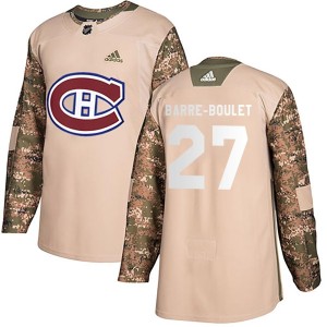 Alex Barre-Boulet Men's Adidas Montreal Canadiens Authentic Camo Veterans Day Practice Jersey