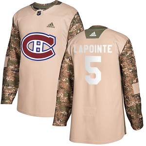 Guy Lapointe Men's Adidas Montreal Canadiens Authentic Camo Veterans Day Practice Jersey