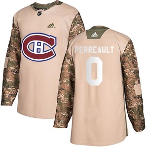 Jacob Perreault Men's Adidas Montreal Canadiens Authentic Camo Veterans Day Practice Jersey