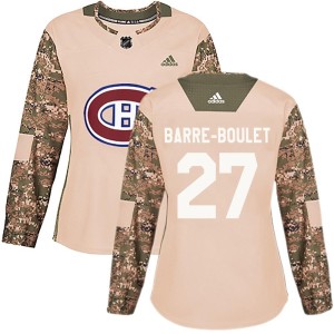 Alex Barre-Boulet Women's Adidas Montreal Canadiens Authentic Camo Veterans Day Practice Jersey