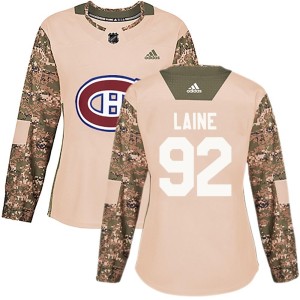 Patrik Laine Women's Adidas Montreal Canadiens Authentic Camo Veterans Day Practice Jersey