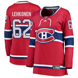 Artturi Lehkonen Women's Fanatics Branded Montreal Canadiens Breakaway Red Home Jersey