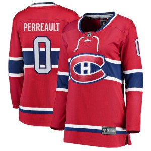 Jacob Perreault Women's Fanatics Branded Montreal Canadiens Breakaway Red Home Jersey